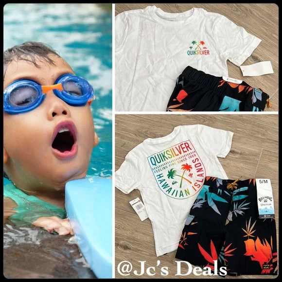 🌴 BILLABONG BOARDSHORTS AND SHIRT SET FOR BOYS NWT 🌴 - Picture 3 of 9